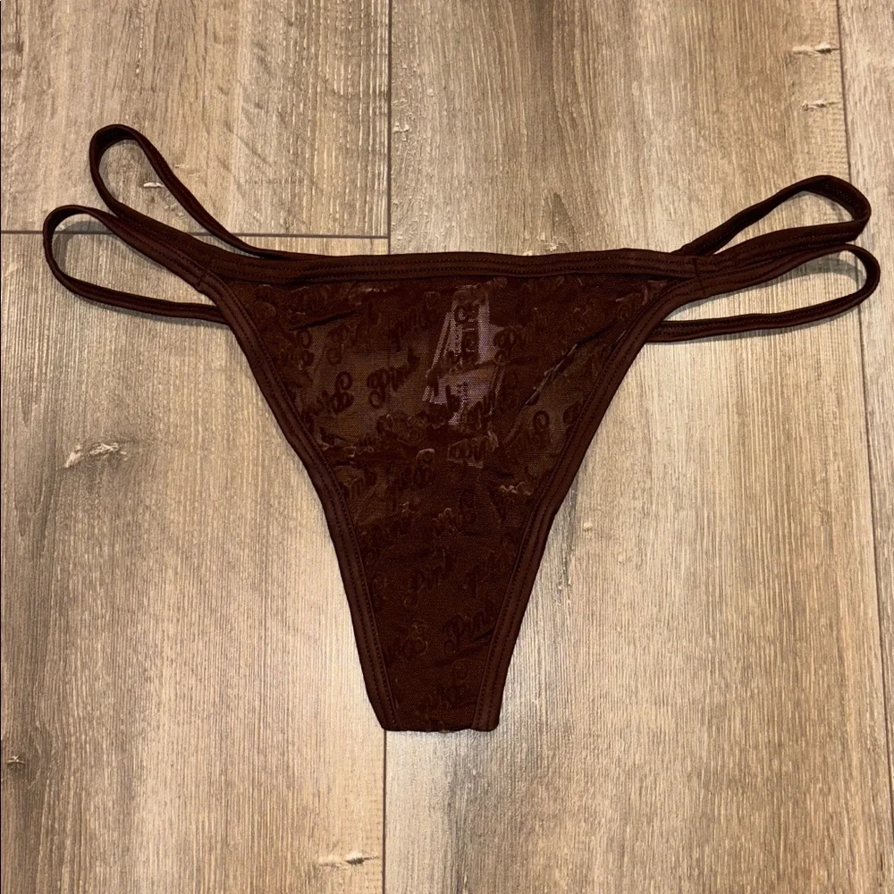 PINK Victoria’s Secret Mesh Strappy Thong Panty